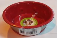 ANKUR 13 см миска металлическая чеканка силиконовое основание красная