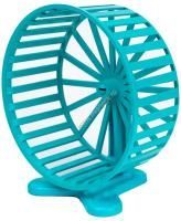 HOMEPET D 14 см колесо для грызунов с подставкой пластиковое бирюзовое 