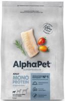 ALPHAPET SUPERPREMIUM MONOPROTEIN 500 гр сухой корм для взрослых собак мелких пород из белой рыбы