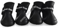HOMEPET 5 см х 4 см размер М сапожки для собак черные PVC