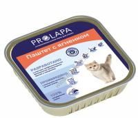 Prolapa Premium 100 г ламистер полнорационный консервированный корм паштет с ягненком для кошек 