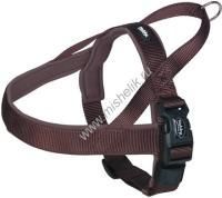 NOBBY CLASSIC PRENO NORWEGIAN грудь 60-76 см + 46 см ширина 25-35 мм шлейка для собак нейлон коричневая 1х30
