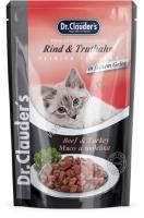 Dr.Clauder`s 85 г пауч для взрослых кошек с мясом и индейкой кусочки в желе 