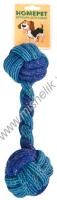 HOMEPET SEASIDE Ф 6 см х 25 см игрушка для собак гантель из каната сине-голубая