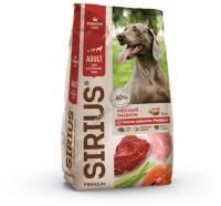 SIRIUS 15 кг сухой корм для взрослых собак мясной рацион