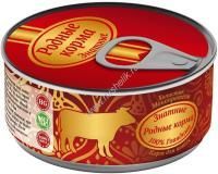 РОДНЫЕ КОРМА 100 г знатные консервы 100 % говядина для кошек 