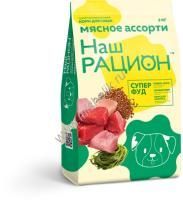 Наш Рацион 2 кг сухой корм для взрослых собак мясное ассорти 1х6