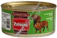 ЧЕТВЕРОНОГИЙ ГУРМАН Готовый обед 325 г консервы для собак говядина с гречкой 