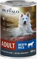 MR.BUFFALO ADULT 400 г консервы полноценный влажный корм для собак говядина с рисом 