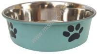 HOMEPET Heavy Лапки 1,8 л миска для домашних животных металлическая утяжеленная зеленая