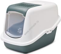 SAVIC NESTOR 56 см х 39 см х 38,5 см туалет для кошек закрытый белый темно-зеленый 