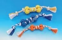 NOBBY КОСТОЧКА С ВЕРЕВКОЙ 10.5 см игрушка для собак резина 