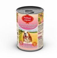 РОДНЫЕ КОРМА 410 г консервы для собак птица с потрошками в желе по-московски