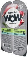ALPHAPET WOW SUPERPREMIUM 80 гр ламистер влажный корм для кошек с чувствительным пищеварением кролик с потрошками