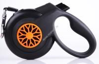 FIDA SMART WALK 5 м до 15 кг размер S рулетка с системой автоматического торможения с выдвижной лентой черно-оранжевая