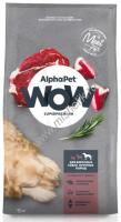 ALPHAPET WOW SUPERPREMIUM 15 кг сухой корм для взрослых собак крупных пород с говядиной и сердцем