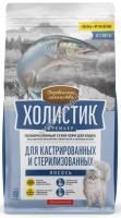 ДЕРЕВЕНСКИЕ ЛАКОМСТВА ХОЛИСТИК ПРЕМЬЕР 400 г полнорационный сухой корм для кастрированных и стерилизованных кошек с лососем 