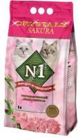 №1 CRYSTALS SAKURA 5 л силикагелевый наполнитель для кошачьих туалетов 