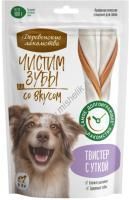 ДЕРЕВЕНСКИЕ ЛАКОМСТВА Чистим зубы 100 г для собак от 20 кг твистер с уткой 