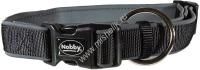 NOBBY CLASSIC длина 50-65 см ширина 25-35 мм ошейник для собак нейлон черный серый 1х48