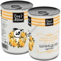 Dog`s Menu 340 г консервы для взрослых собак шницель куриный 