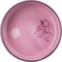 Миска керамическая для короткомордых пород, 0.3 л/ф 15 см, цвета в ассортименте