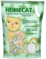 HOMECAT Мята 3,8 л силикагелевый наполнитель для кошачьих туалетов с ароматом мяты 