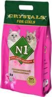 №1 CRYSTALS FOR GIRLS 5 л силикагелевый наполнитель для кошачьих туалетов розовый 
