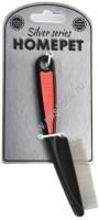 HOMEPET SILVER SERIES 14,5 см х 3,5 см 70 зубьев расческа с короткими зубьями пластиковая