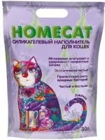 HOMECAT Лаванда 30 л силикагелевый наполнитель для кошачьих туалетов с ароматом лаванды
