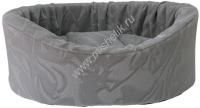HOMEPET Велюр Абстракция №1 43 см х 38 см х 15 см лежак серый для домашних животных