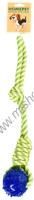HOMEPET SEASIDE TPR Ф 6 см 41 см игрушка для собак мяч на канате желто-синий