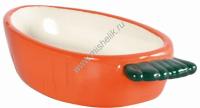 HOMEPET 75 мл 8,5 см х 8,5 см х 2,5 см миска для мелких грызунов морковка  керамическая