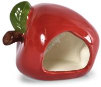 HOMEPET 9 см х 8,5 см х 8,5 см домик для мелких грызунов яблоко керамический