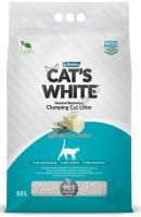 Cat`s White Marseille soap scented 10 л комкующийся наполнитель с ароматом марсельского мыла для кошачьего туалета