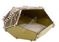 HOMEPET Wood 54,5 см х 57,1 см х 30,7 см домик для животных лайт оливковый