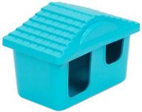 HOMEPET 11 см х 8 см х 7 см домик для грызунов малый пластиковый бирюзовый 1х30