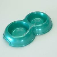 HOMEPET 2х200 мл миска для животных бирюзовый перламутр