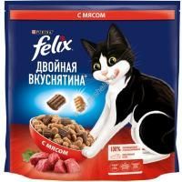 Felix Двойная вкуснятина 1,3 кг сухой корм для взрослых кошек, с мясом 