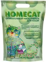 HOMECAT Яблоко 30 л силикагелевый наполнитель для кошачьих туалетов с ароматом яблока
