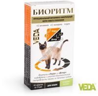 VEDA БИОРИТМ 24 г дополнительный функциональный витаминно-минеральный корм со вкусом кролика для кошек 