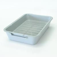 HOMECAT Бюджет 37х27х8 см туалет для кошек с сеткой на ножках 2 см серый