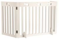 Барьер-перегородка для собак, 3 части, 82-124 х 61 см, белый