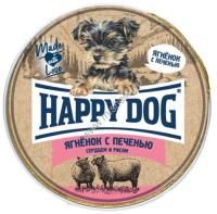 HAPPY DOG Natur Line 125 г ламистер паштет консервы для собак с ягененком, печенью, сердцем и рисом 