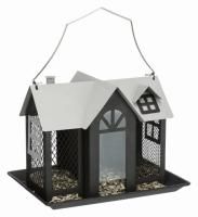 Кормушка уличная Villa, металл, 2 л/26 x 19 x 19 см, чёрный