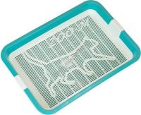 ДАРЭЛЛ ZooM 24х33х5 см туалет для кошек малый с сеткой, бирюзовый 