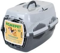 HOMEPET 49х33х32 см переноска для животных средняя серая