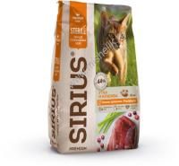SIRIUS 10 кг сухой корм для стерилизованных кошек утка с клюквой