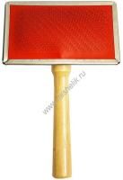 №1 14 см х 12 см щетка средняя для животных с металлическими зубьями блистер 1х60