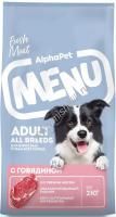 ALPHAPET MENU 2 кг сухой корм для взрослых собак всех пород с говядиной ALPHAPET MENU 2 кг сухой корм для взрослых собак всех пород с говядиной
